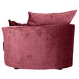 SESSEL Chenille Bordeaux    - Bordeaux/Schwarz, KONVENTIONELL, Textil/Metall (115/72/115cm) - Carryhome