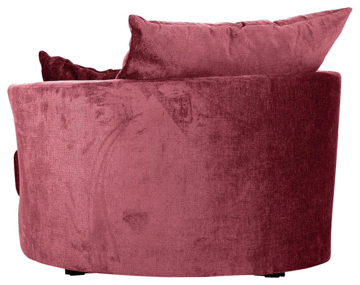 SESSEL in Chenille Bordeaux  - Bordeaux/Schwarz, Konventionell, Textil/Metall (115/72/115cm) - Carryhome