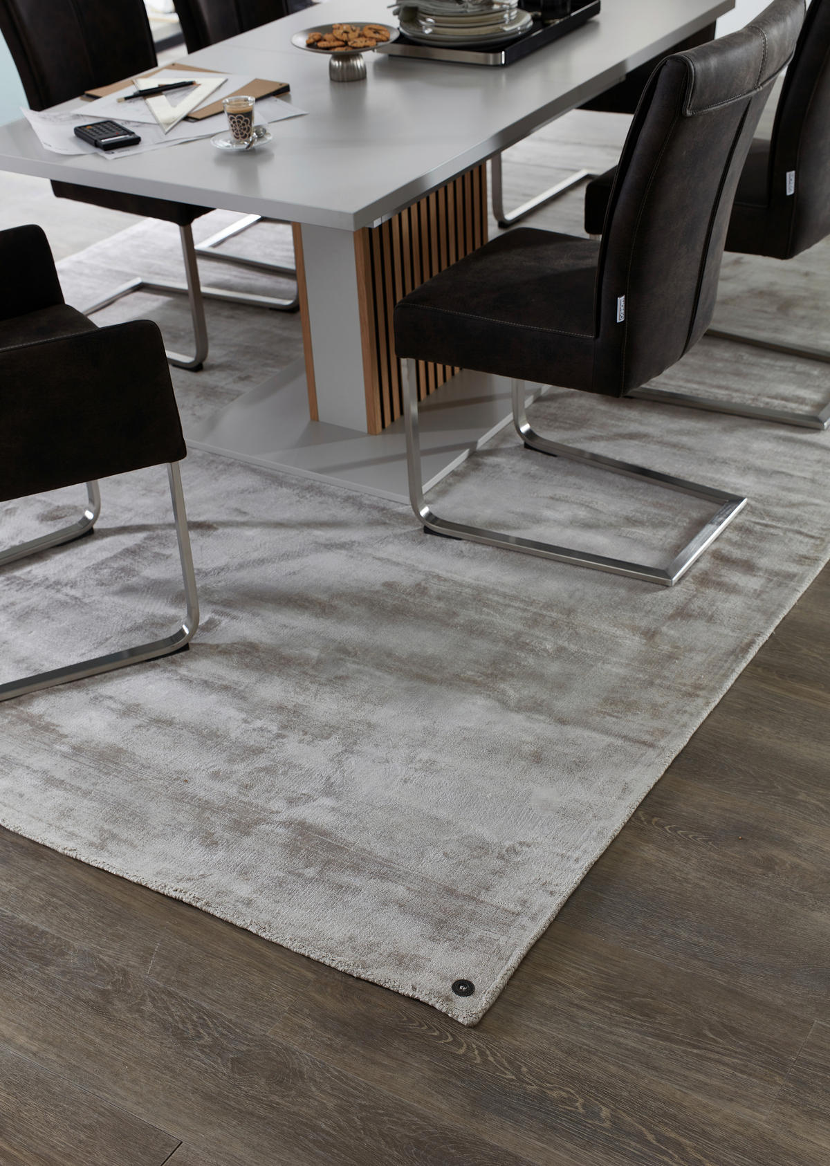 HANDWEBTEPPICH 250/350 cm Silberfarben rechteckig  - Silberfarben, Basics, Textil (250/350cm) - Tom Tailor