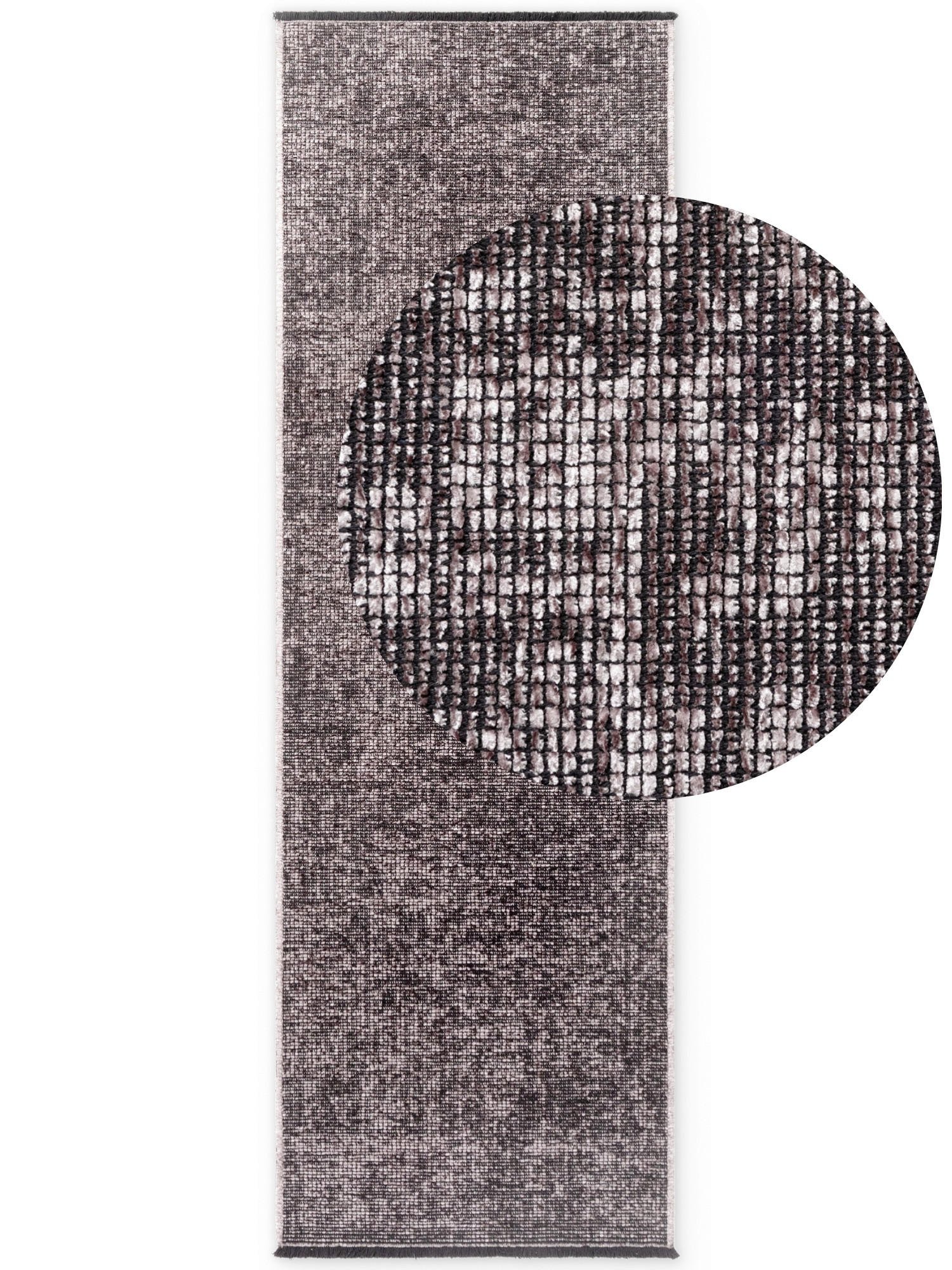 TEPPICH 80/250 cm Brilliance Braun  - Braun, KONVENTIONELL, Kunststoff/Textil (80/250cm) - Elle Decoration