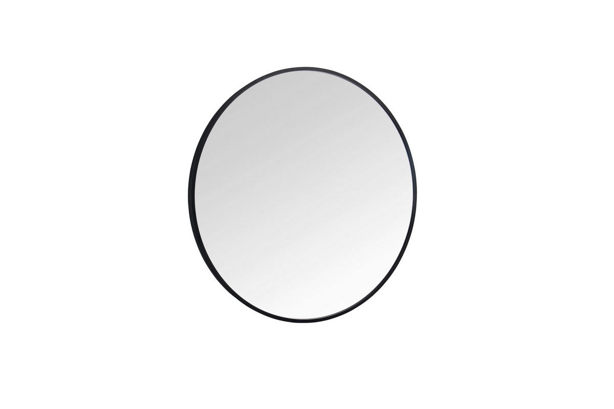 WANDSPIEGEL Schwarz  - Schwarz, Basics, Glas/Metall (60/60/2,8cm) - Milino