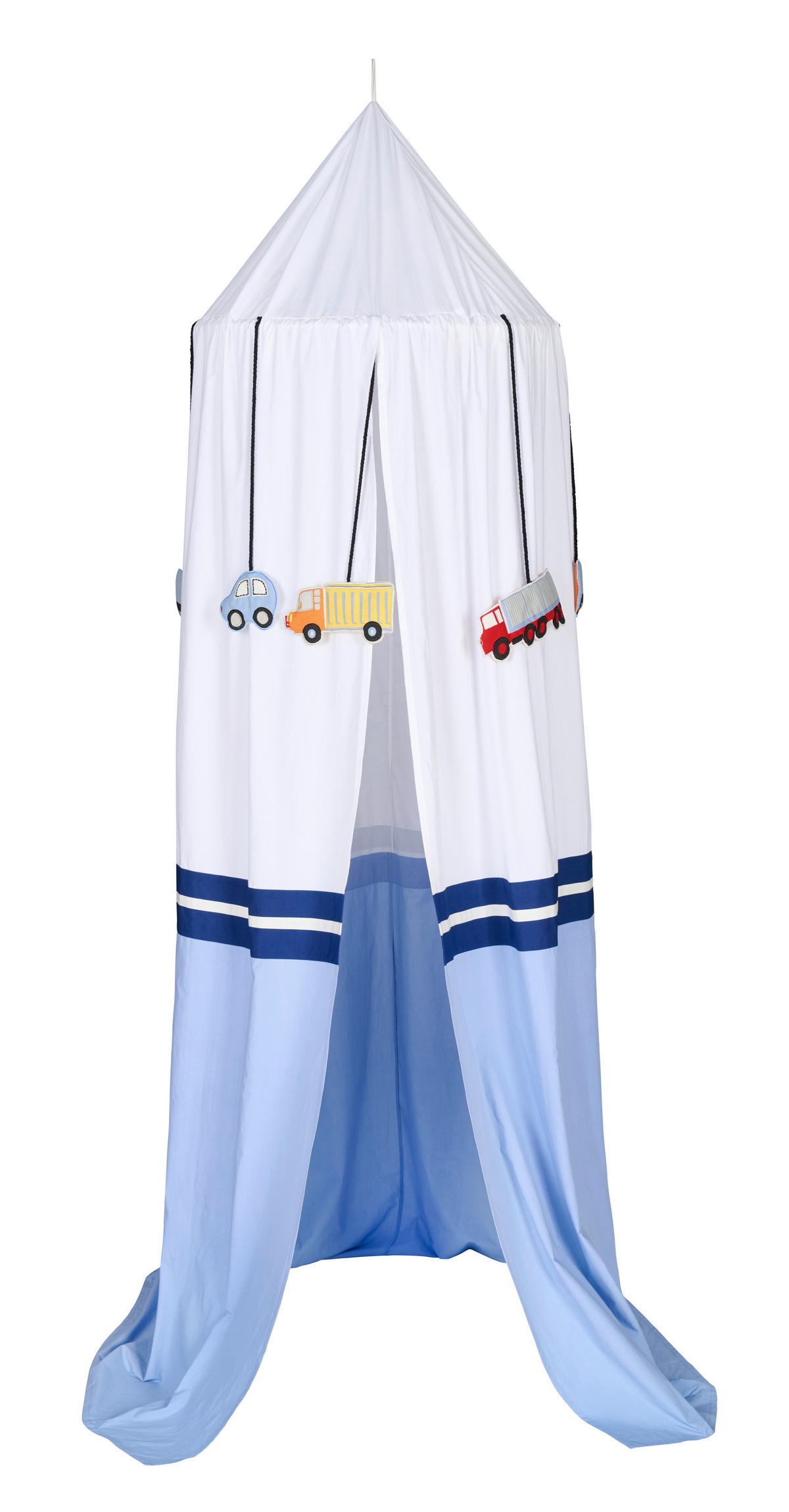 BALDACHIN - Blau/Weiß, Basics, Holz/Textil (60/240cm) - Patinio