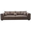 BIGSOFA Flachgewebe Braun  - Beige/Braun, KONVENTIONELL, Holz/Textil (287/69/108cm) - Cantus