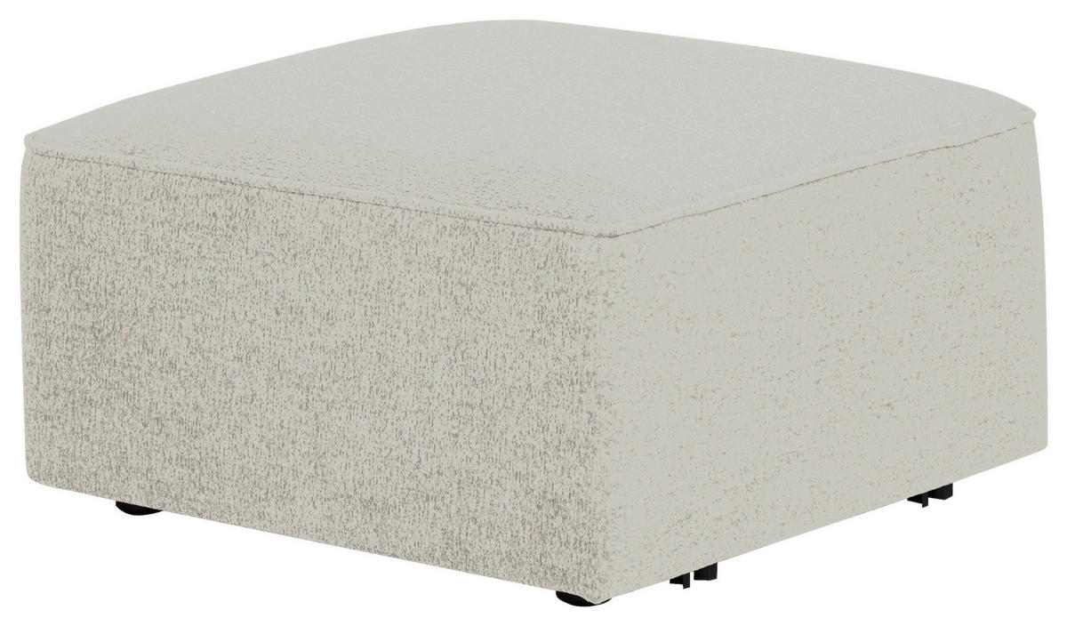 SOFAELEMENT Fleece Beige  - Beige/Schwarz, Design, Holz/Kunststoff (70/42/70cm) - Livetastic