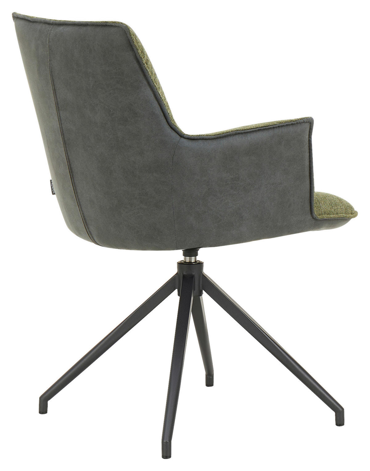 ŽIDLE S PODRUČKAMI, železo, mikrovlákno, zelená, černá - černá/zelená, Design, kov/textil (59/89,5/63cm) - Novel