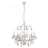 KRONLEUCHTER 53/100 cm   - Weiß, KONVENTIONELL, Glas/Metall (53/100cm)