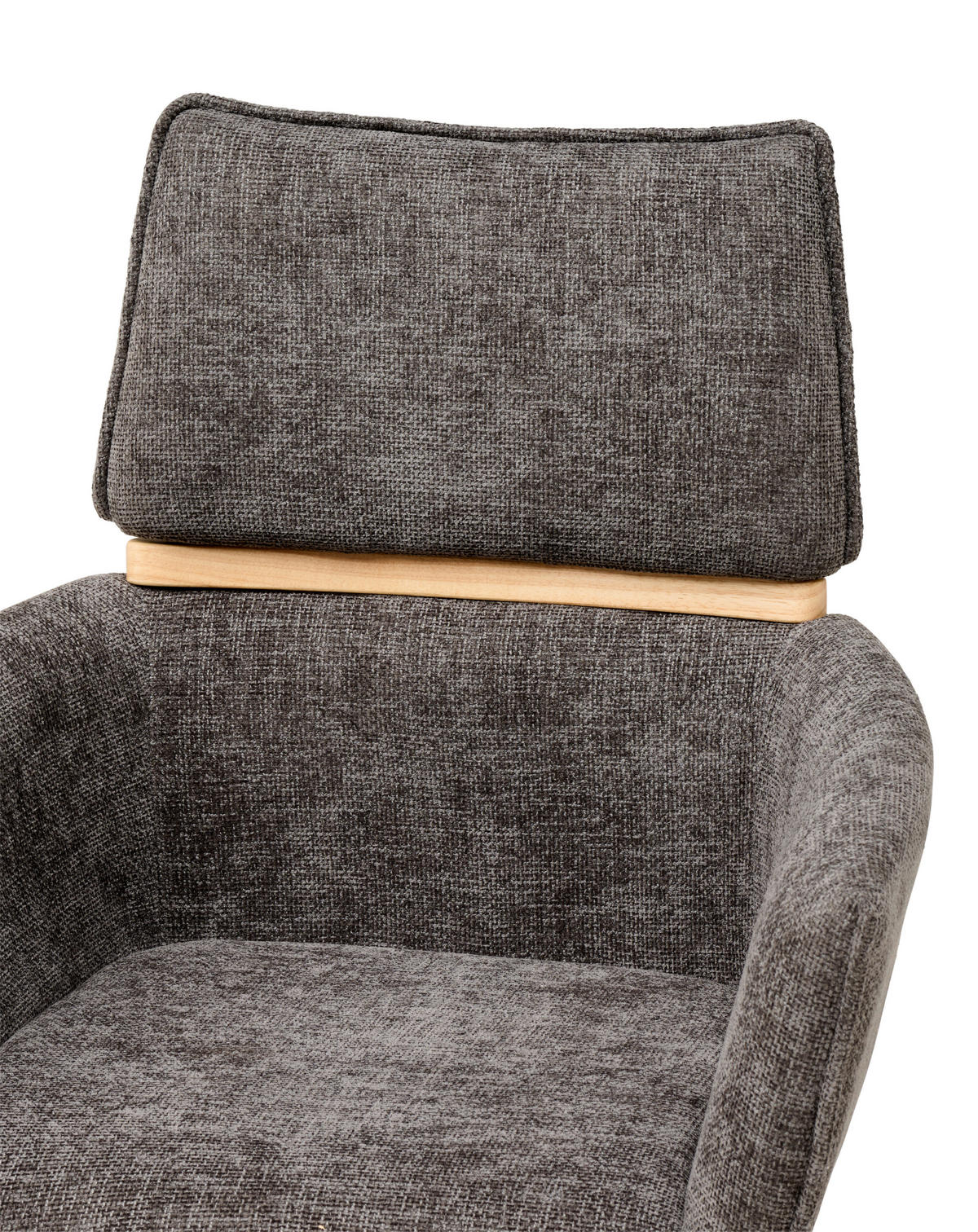 ARMLEHNSTUHL  , gepolsterte Armlehnen  , Webstoff  ,  - Dunkelgrau/Schwarz, MODERN, Holz/Textil (62/86/56cm) - MID.YOU