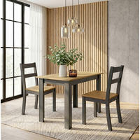ÉTKEZŐASZTAL - antracit/fehér, Modern, faalapú anyag (109/75/80cm) - MID.YOU