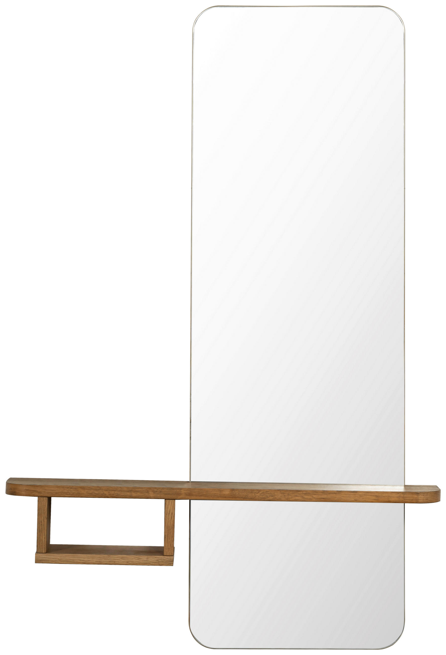 WANDSPIEGEL 80/120/12 cm    in rechteckig  - Eichefarben, Natur, Glas/Holz (80/120/12cm) - Linea Natura