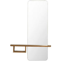 WANDSPIEGEL 80/120/12 cm    in rechteckig  - Eichefarben, Natur, Glas/Holz (80/120/12cm) - Linea Natura