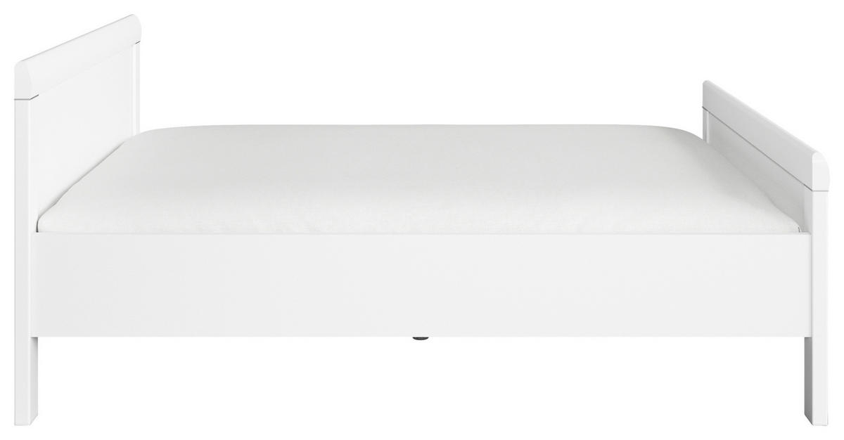 BETT 140/200 cm  in Weiß  - Weiß, Design (140/200cm) - Novel