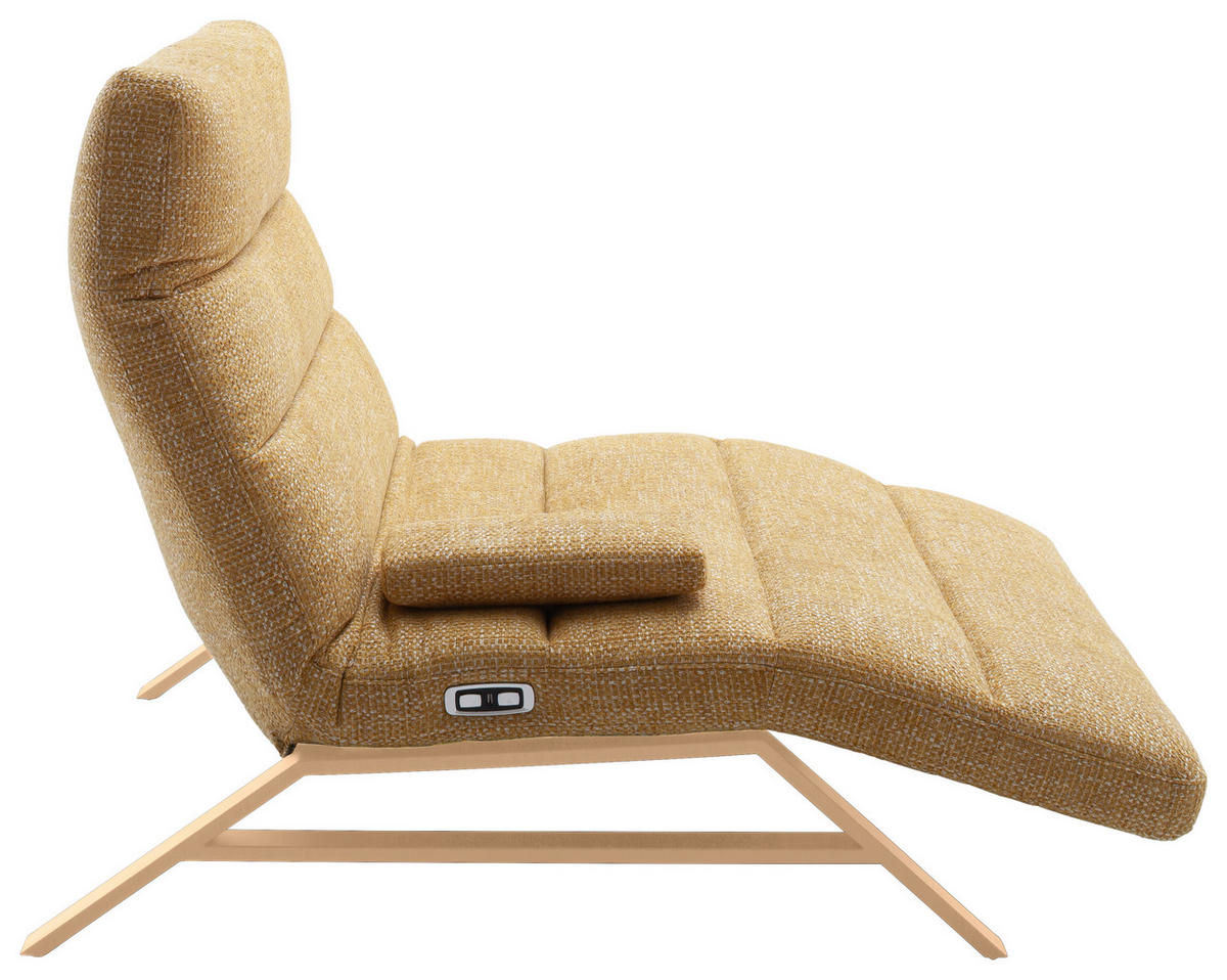 RELAXLIEGE Chenille Gelb  - Gelb/Orange, Design, Textil/Metall (120/54-113/158-198cm) - Pure Home Lifestyle