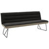 SITZBANK in Metall, Textil Anthrazit, Schwarz, Greige  - Greige/Anthrazit, Design, Textil/Metall (218/89/68cm) - Dieter Knoll