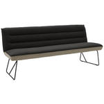 SITZBANK 218/89/68 cm  in Anthrazit, Schwarz, Greige  - Greige/Anthrazit, Design, Textil/Metall (218/89/68cm) - Dieter Knoll