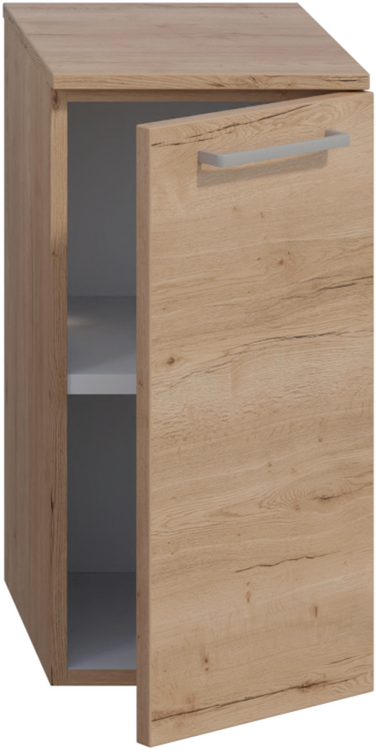 HÄNGESCHRANK 30/57,6/35 cm  - Chromfarben/Eichefarben, MODERN, Glas/Holzwerkstoff (30/57,6/35cm) - Celina Home