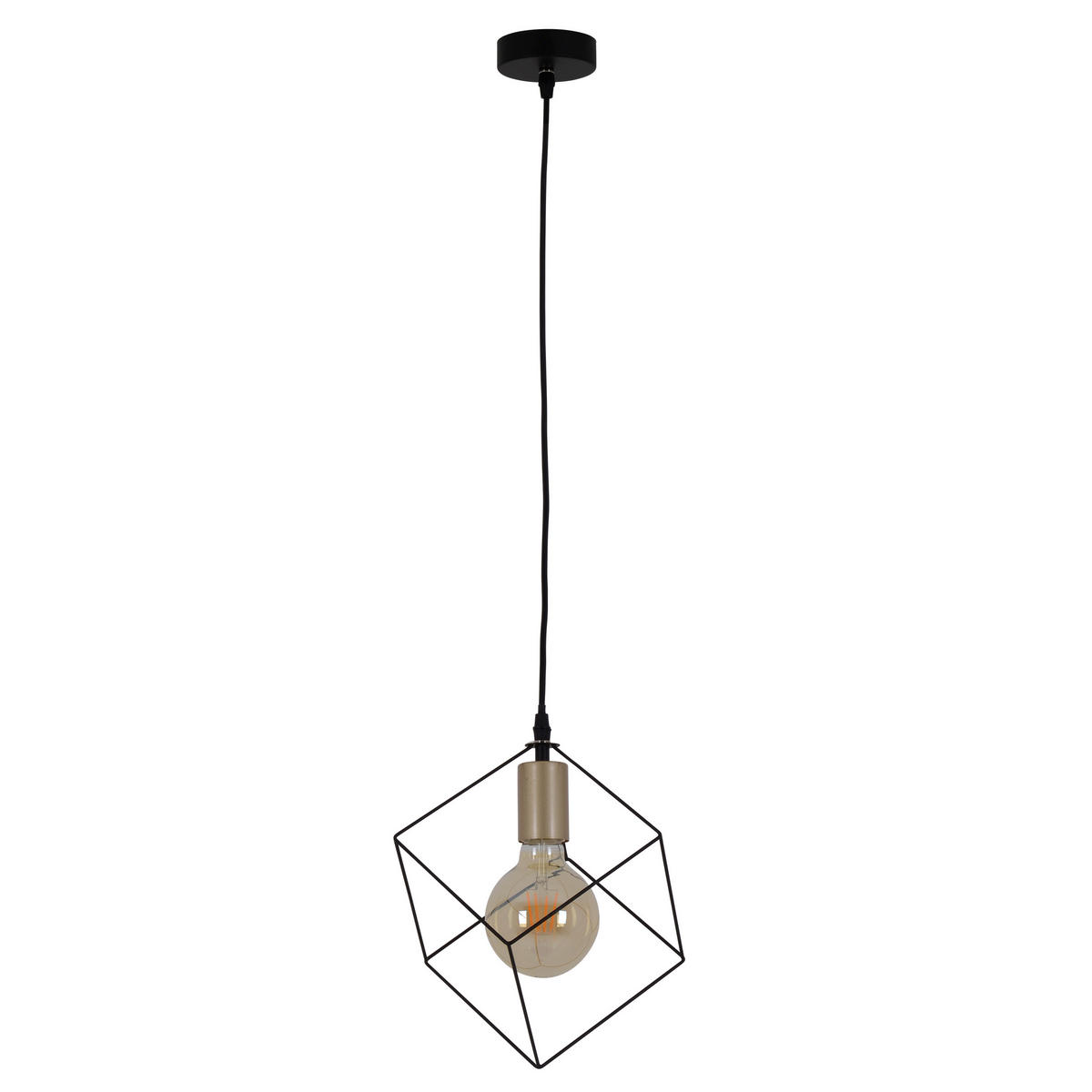 HÄNGELEUCHTE 16/118 cm   - Goldfarben, Design, Kunststoff/Metall (16/118cm) - Näve