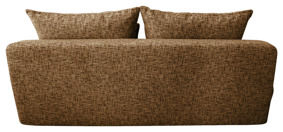 SCHLAFSOFA in Plüsch Braun  - Beige/Schwarz, Design, Kunststoff/Textil (214/96/105cm) - MID.YOU