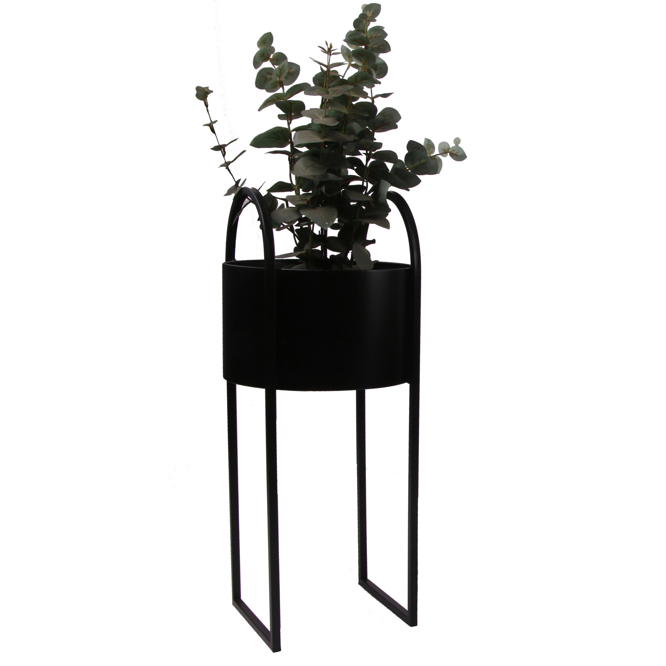 PFLANZTOPF   - Schwarz, Design, Metall (30/70cm) - Ambia Home