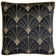 KISSENHÜLLE SARY 45/45 cm  - Goldfarben/Schwarz, Design, Textil (45/45cm) - Novel