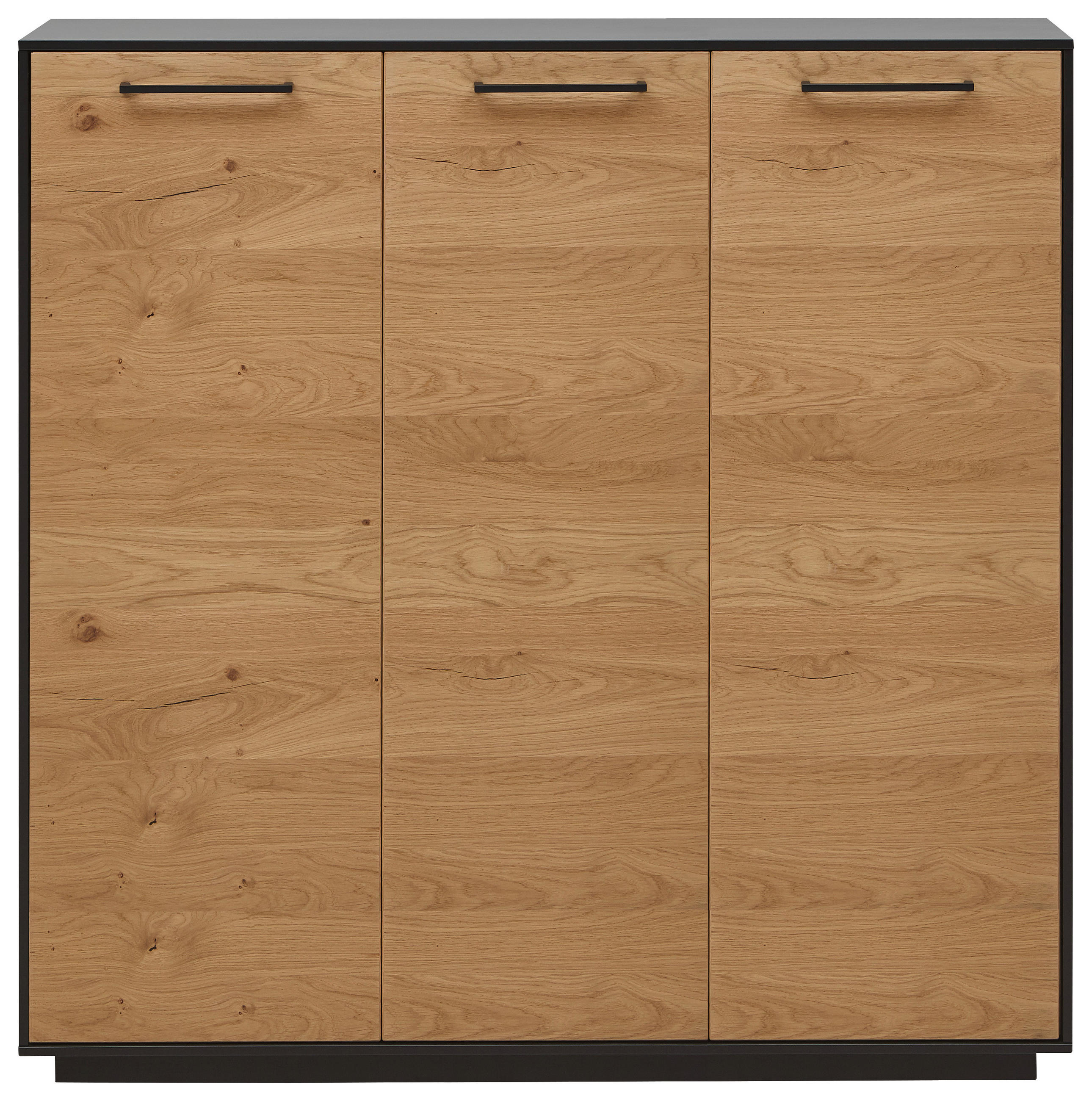 Thumbnail - Dieter Knoll Schuhschrank, Anthrazit, Eiche, Metall, Balkeneiche,Eiche, furniert, 10 Fächer, 127x124x37 cm, Made in Germ...