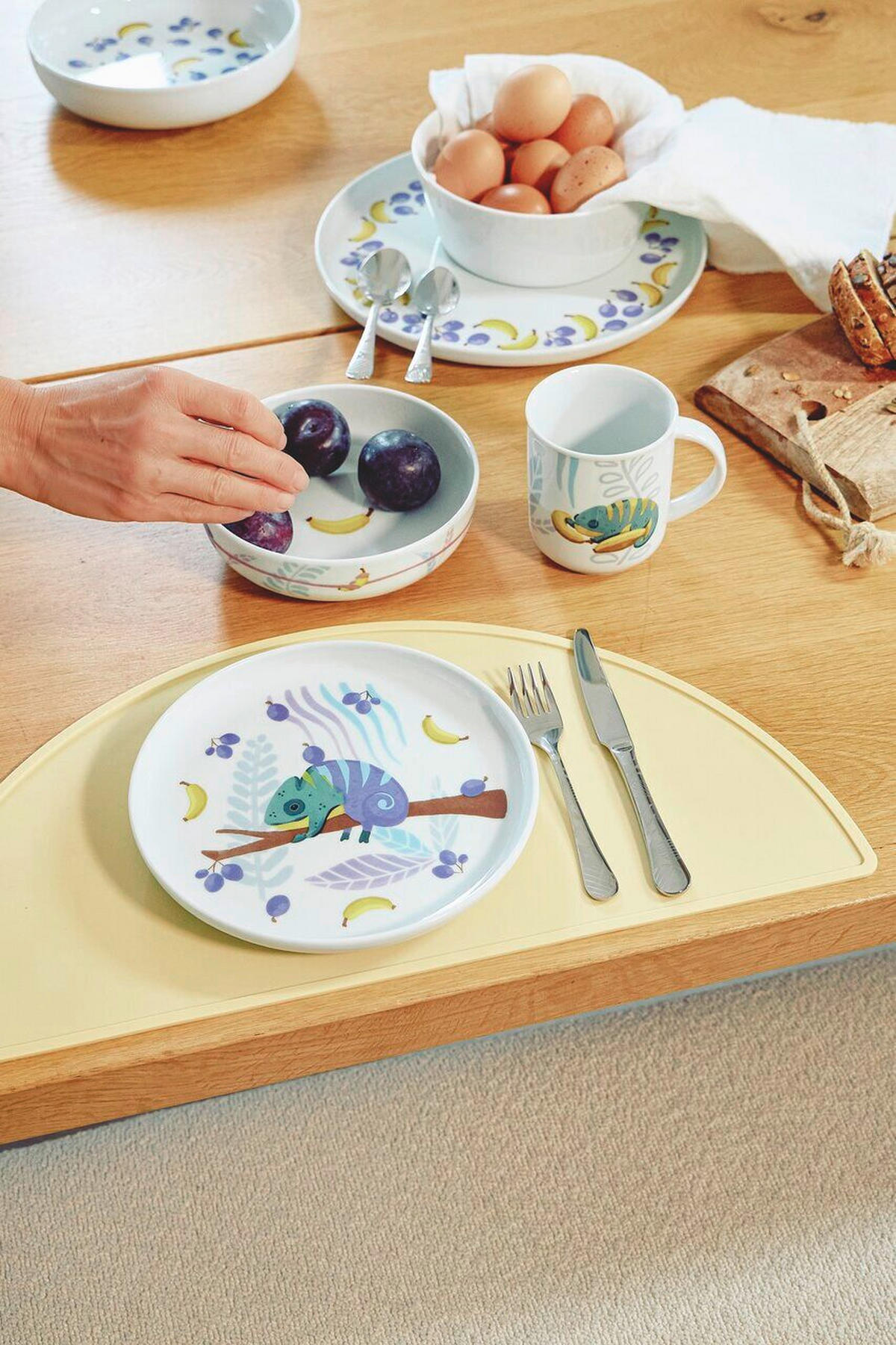 KINDERGESCHIRRSET Kids - Jungle Porzellan 3-teilig  - Multicolor, KONVENTIONELL, Keramik (19,5/19,5/17,5cm) - Thomas