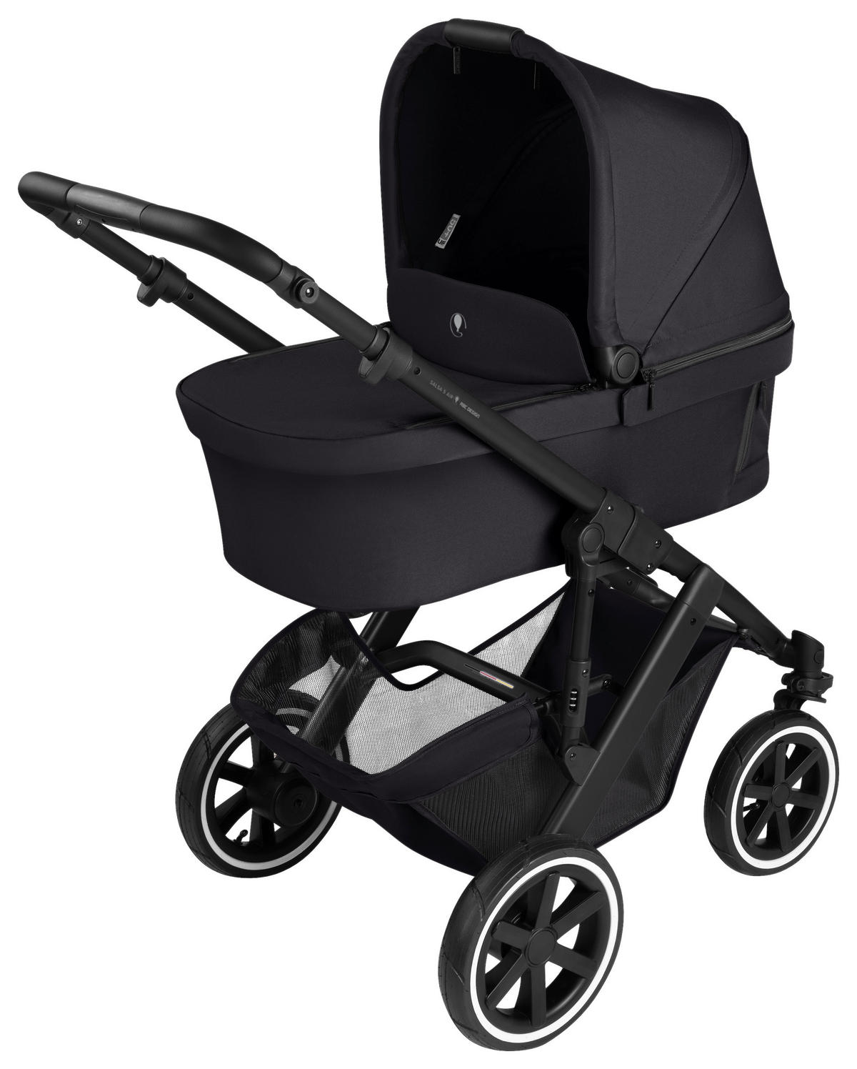 KINDERWAGENSET Salsa 5 Air  - Schwarz, Basics, Textil/Metall (63/118/95,5cm) - ABC Design