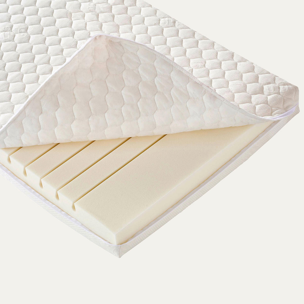 KINDERMATRATZE Höhe ca. 9 cm  - Weiß, Basics, Textil (160/9/70cm) - Hoppekids