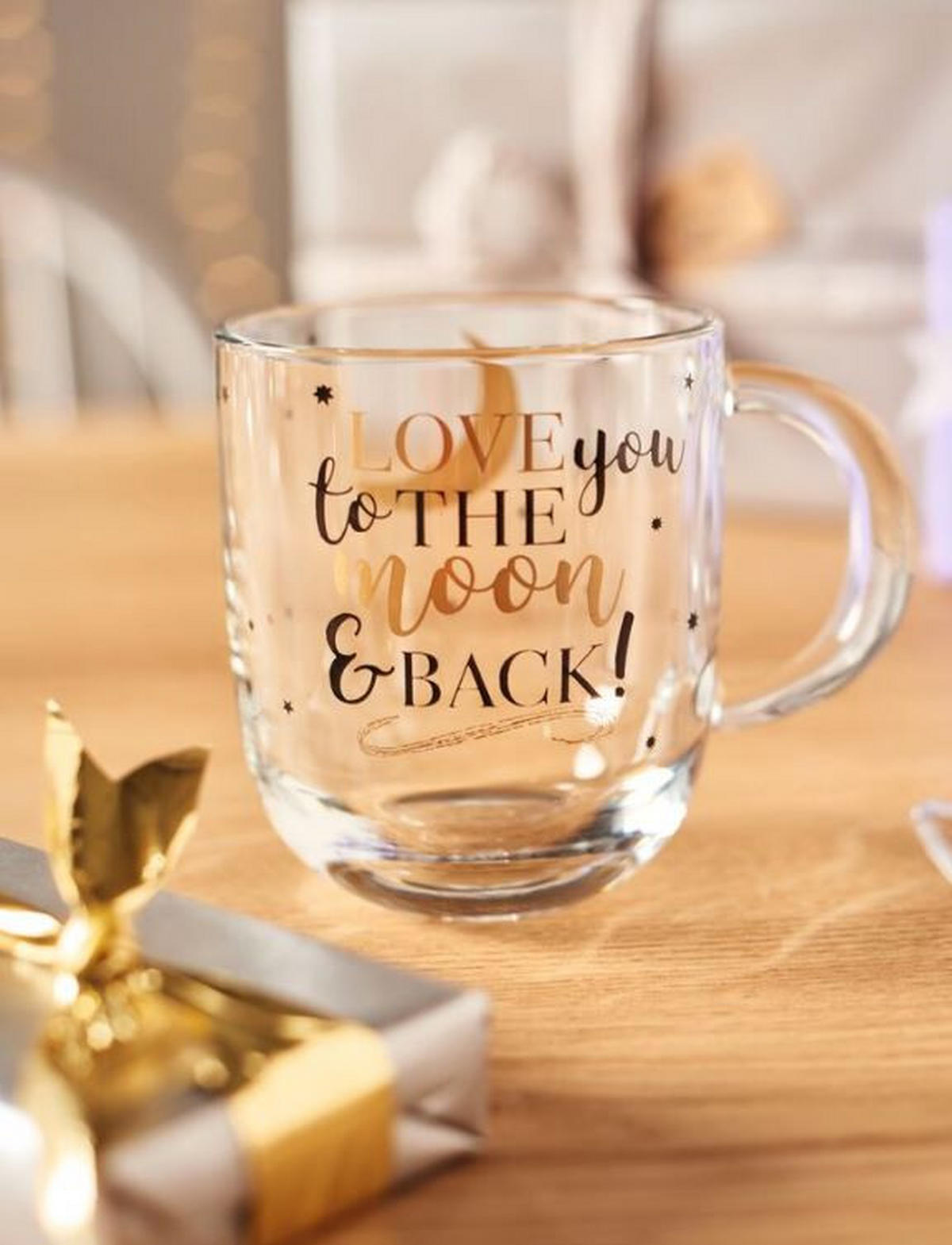 TASSE 400 ml  - Klar/Goldfarben, Basics, Glas (14/15/8,7cm) - Leonardo