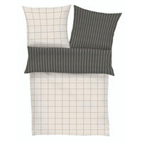 WENDEBETTWÄSCHE Makosatin 140/200 cm  - Beige/Grau, Design, Textil (140/200cm) - S. Oliver