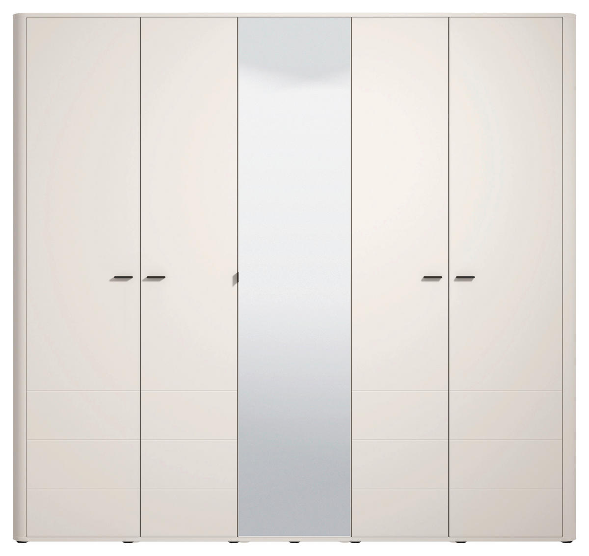 DREHTÜRENSCHRANK  in Kaschmir  - Kaschmir/Schwarz, Basics, Holzwerkstoff/Kunststoff (224,5/210,5/56cm) - MID.YOU