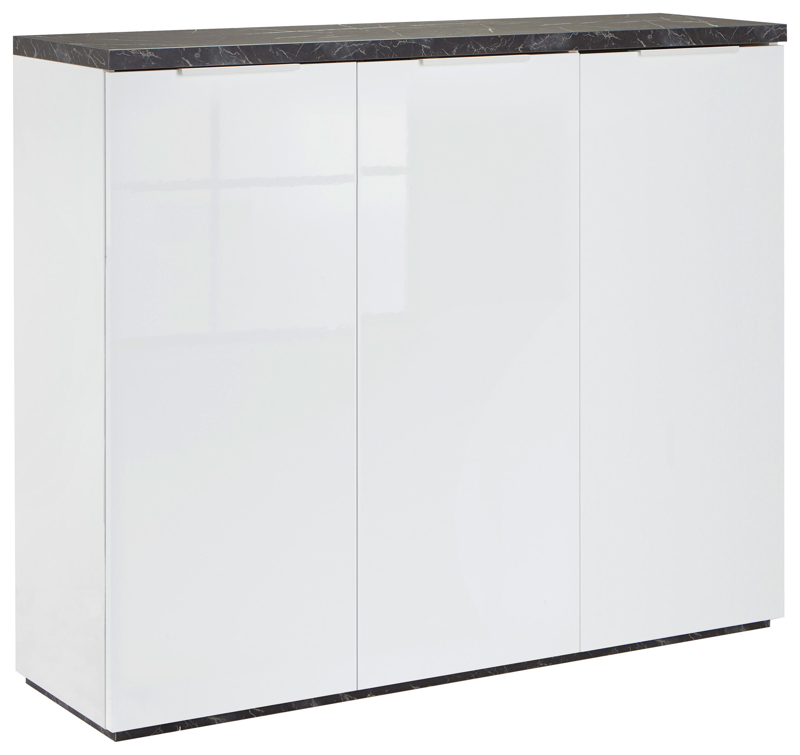 SKOSKÅP  i 120/102/35 cm  - vit/grå, Modern, metall/trämaterial (120/102/35cm) - Hom`in