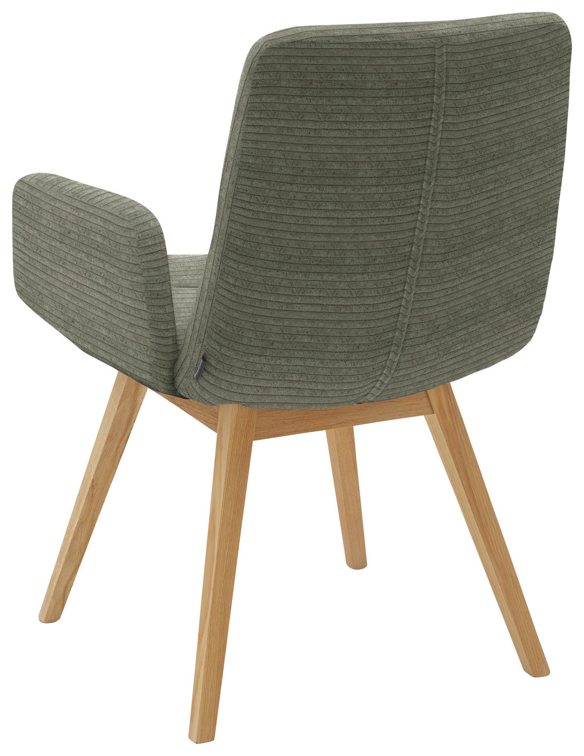 ARMLEHNSTUHL  in Cord  - Graugrün/Naturfarben, Design, Holz/Textil (61/88/66cm) - Dieter Knoll