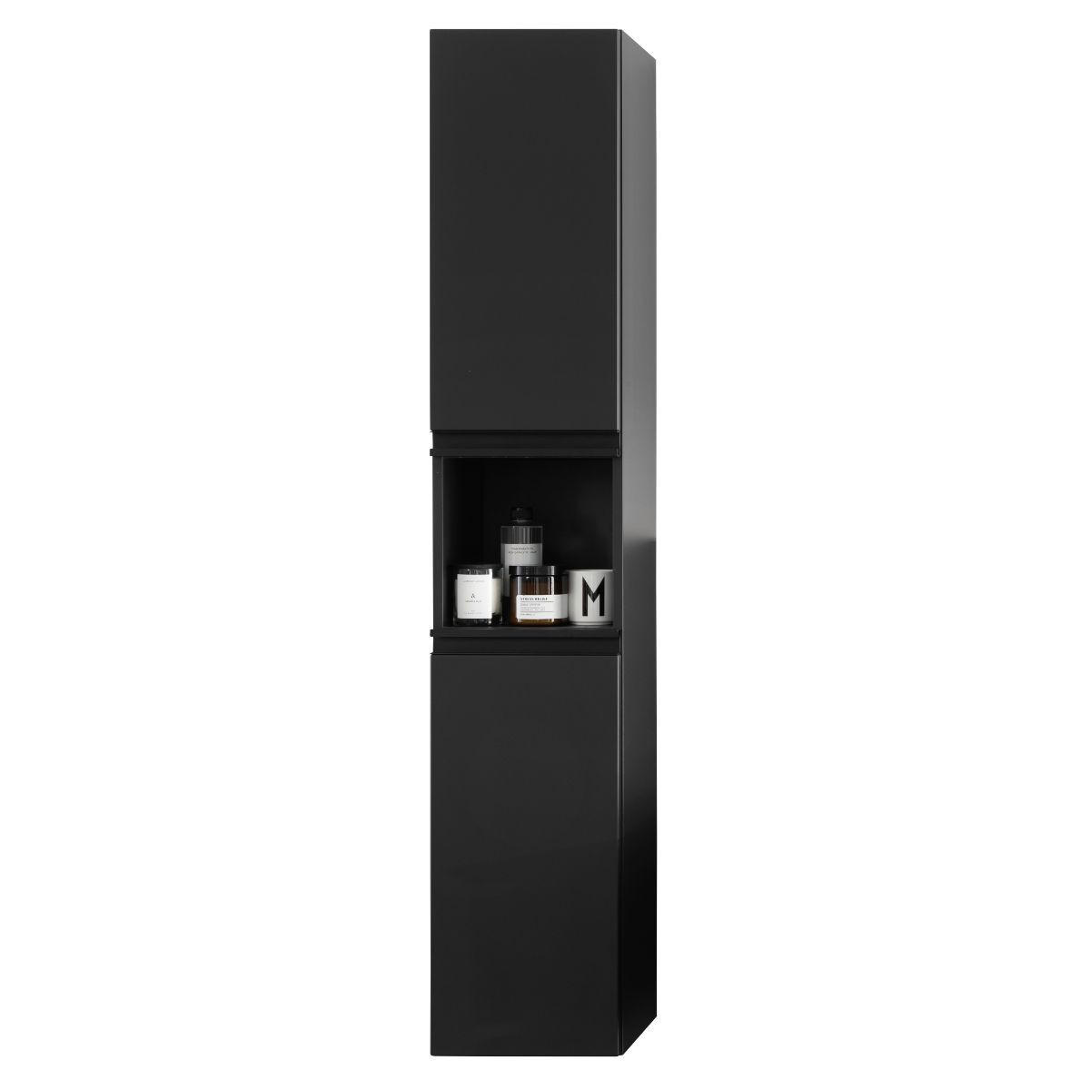 HOCHSCHRANK 30/163/30 cm  - Anthrazit/Schwarz, Design, Glas/Holzwerkstoff (30/163/30cm) - Schöner Wohnen