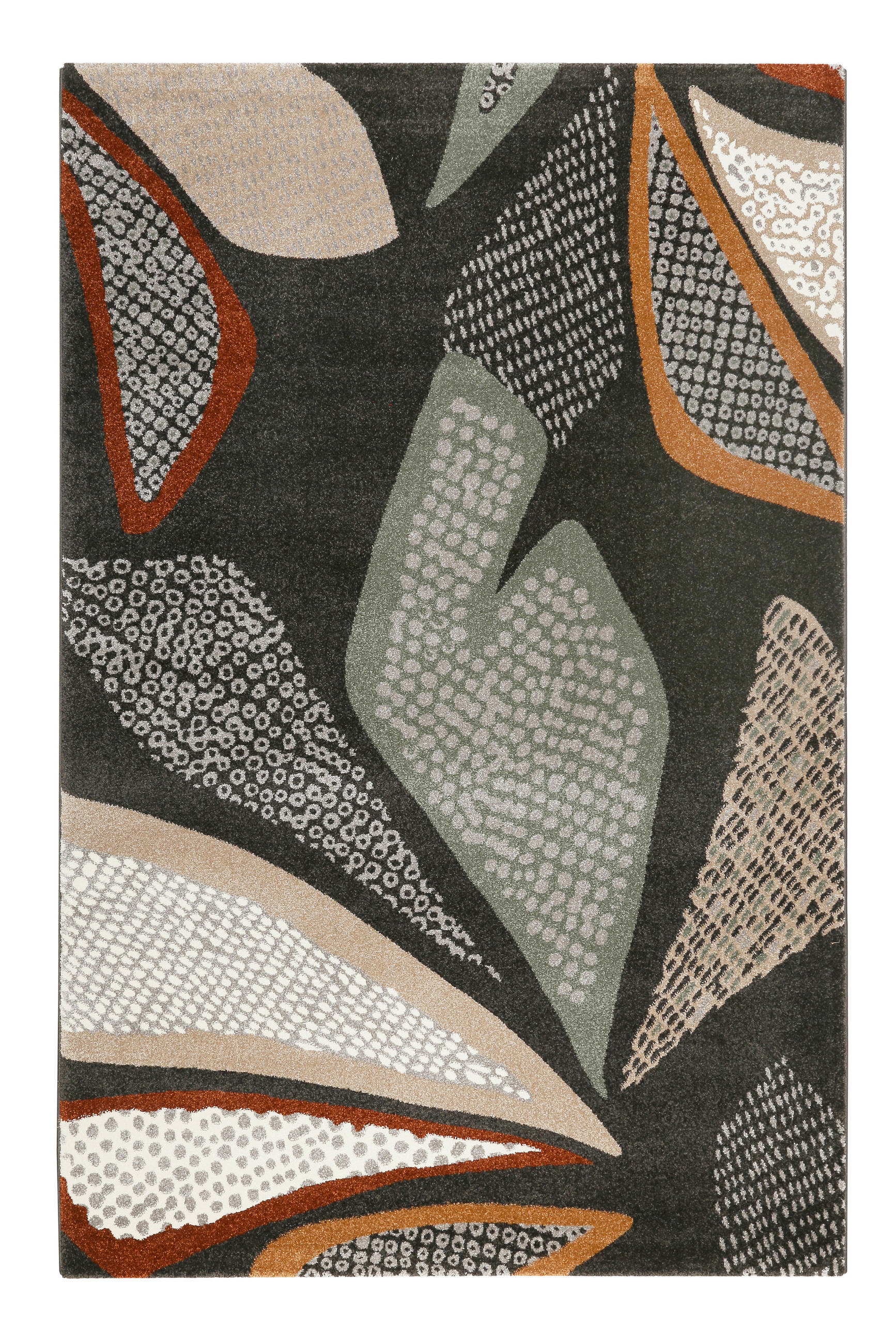 FLACHWEBETEPPICH Wohnzimmer 133/200 cm Hazel Anthrazit, Braun, Grün, Schwarz, Beige rechteckig  - Anthrazit/Beige, KONVENTIONELL, Textil (133/200cm) - Esprit