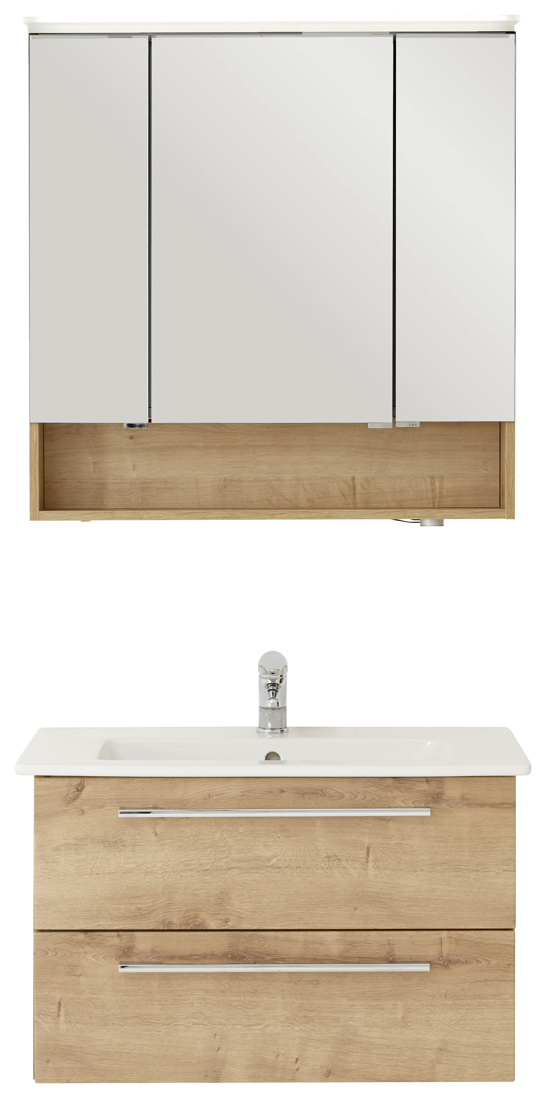 HELD Badezimmer mit Spiegelschrank & Waschbecken