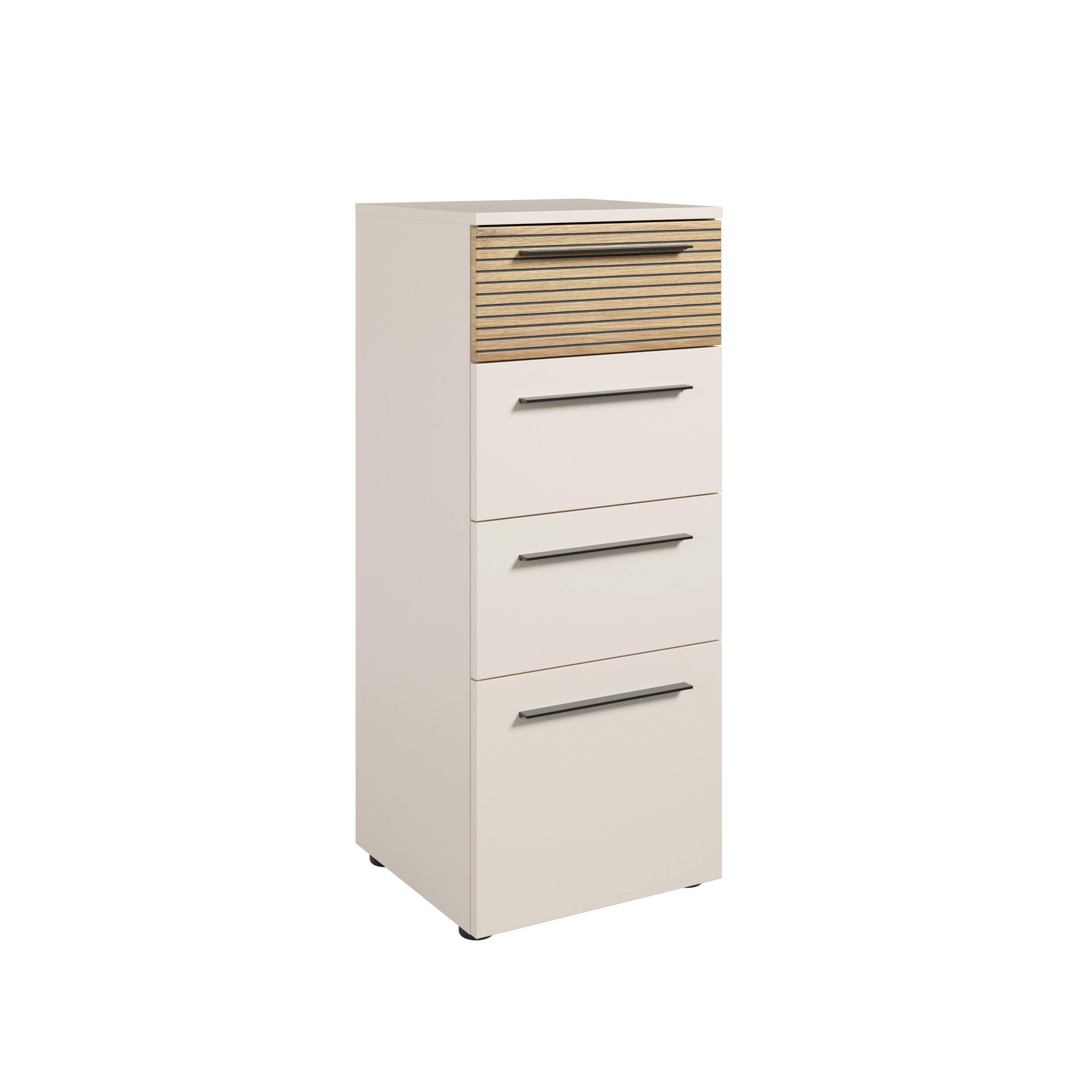 AKTENSCHRANK Schwarz, Eichefarben, Kaschmir  - Kaschmir/Eichefarben, MODERN, Holzwerkstoff (45/110/43cm) - Novel