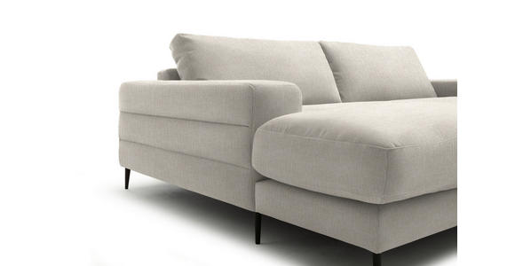 ECKSOFA  in Flachgewebe Naturfarben  177/253 cm  - Schwarz/Naturfarben, Design, Textil/Metall (177/253cm) - Dieter Knoll