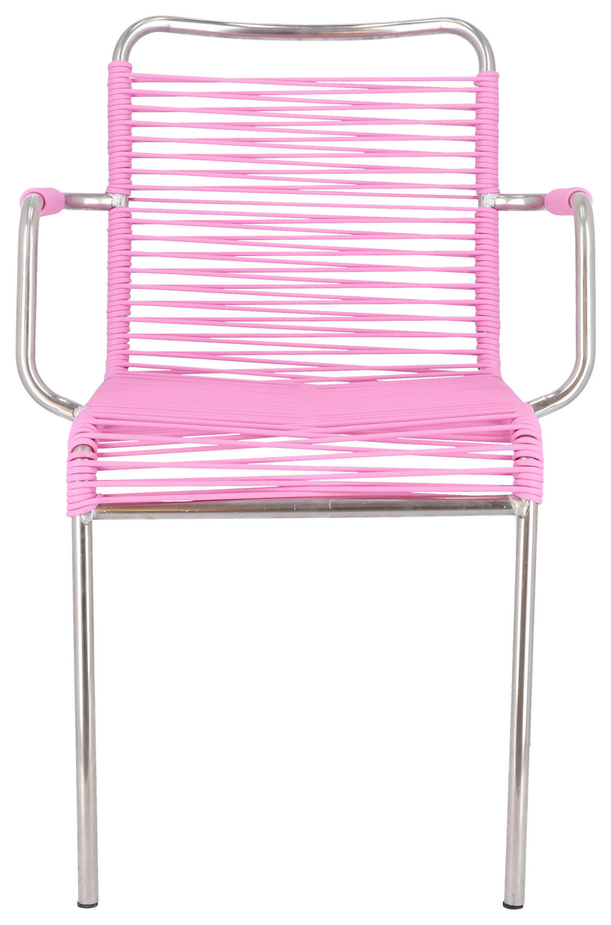 GARTENSESSEL-SET Aluminium Pink, Alufarben  - Pink/Alufarben, Design, Kunststoff/Metall (57/85/57cm) - FIAM