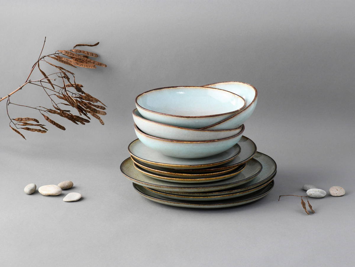 SERVIS 12 delar  - grå, Basics, keramik (32/29/31,5cm) - Creatable
