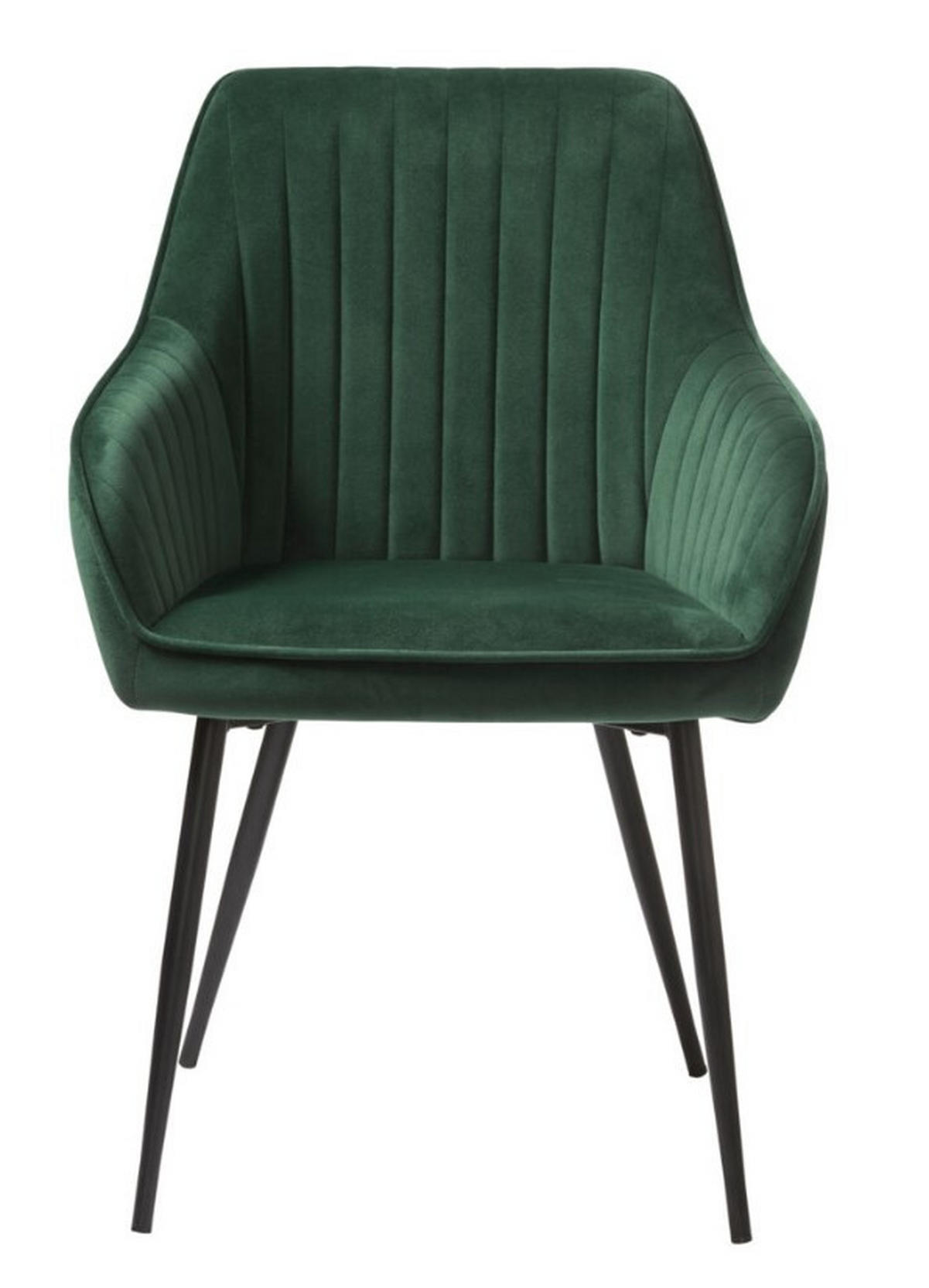 STOL MED ARMSTÖD sammet  - svart/mörkgrön, Design, metall/textil (58/84/59cm) - Best Price