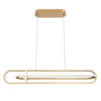 LED-HÄNGELEUCHTE Eurofase 107,1/44,9/16,7 cm   - Goldfarben, Design, Kunststoff/Metall (107,1/44,9/16,7cm) - Elstead Lighting