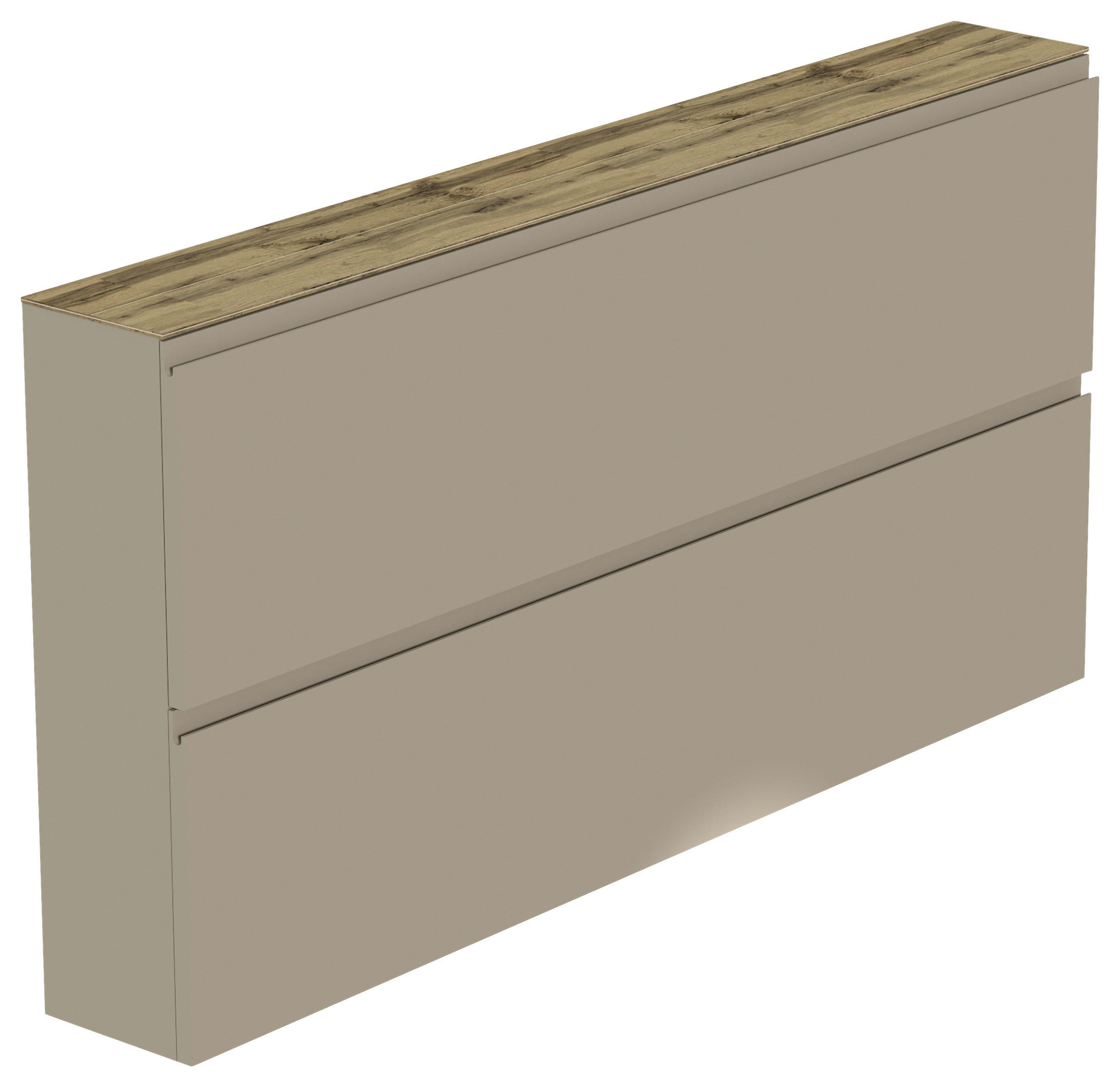 SCHUHKIPPER Gardasee in 160/81/22 cm - Sandfarben/Taupe, Design, Holzwerkstoff (160/81/22cm) - Moderano