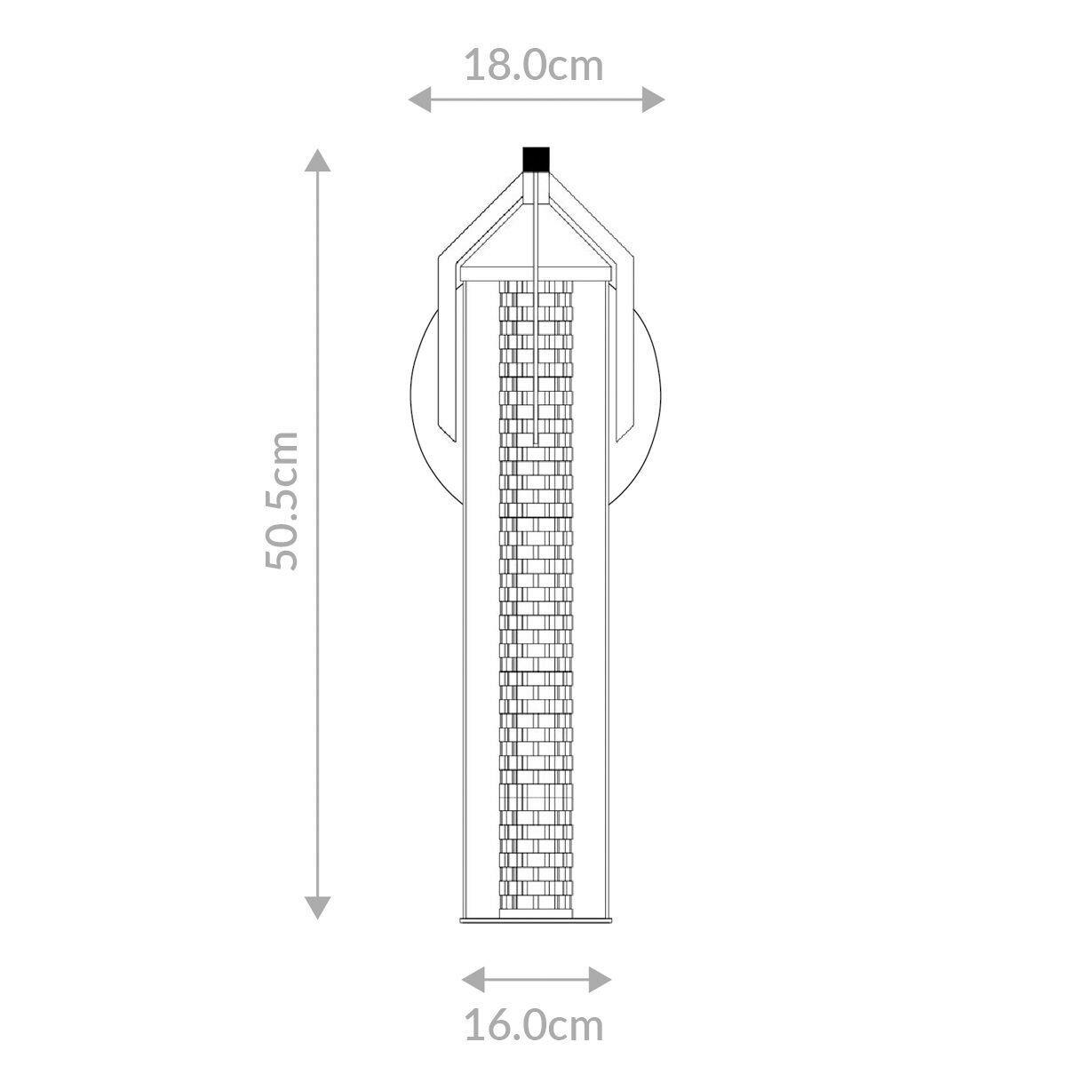 LED-WANDLEUCHTE 18/50,5/18 cm    - Chromfarben, Basics, Glas/Metall (18/50,5/18cm) - Elstead Lighting