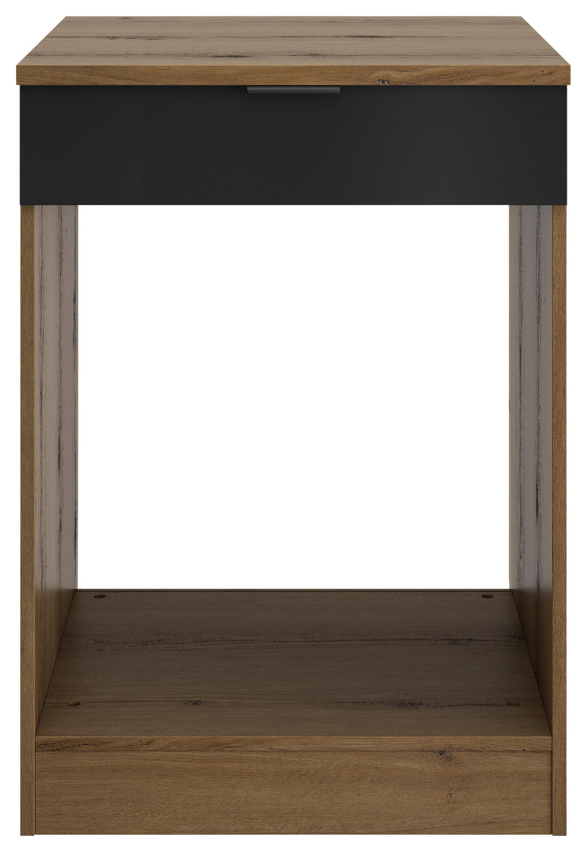HERDUMBAUSCHRANK 60/86/60 cm  in Schwarz, Eichefarben  - Eichefarben/Schwarz, Basics, Holzwerkstoff/Metall (60/86/60cm) - MID.YOU