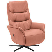 MASSAGESESSEL Echtleder Koralle    - Koralle/Anthrazit, KONVENTIONELL, Leder/Metall (74/114/97cm) - Himolla