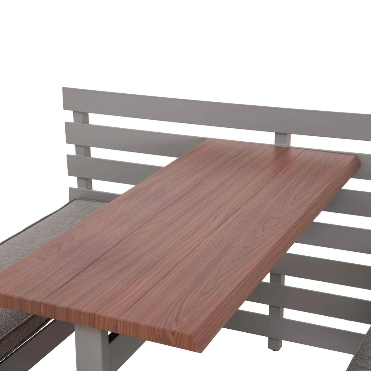 GARTENSET  - Hellbraun/Beige, Basics, Textil/Metall (126/86/157cm) - Modante