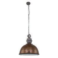 PENDELLEUCHTE  52/153/52 cm   - Braun, Trend, Glas/Metall (52/153/52cm)