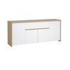 SIDEBOARD  in 197/84/48 cm  - Weiß Hochglanz/Eichefarben, KONVENTIONELL, Holzwerkstoff (197/84/48cm) - Boxxx