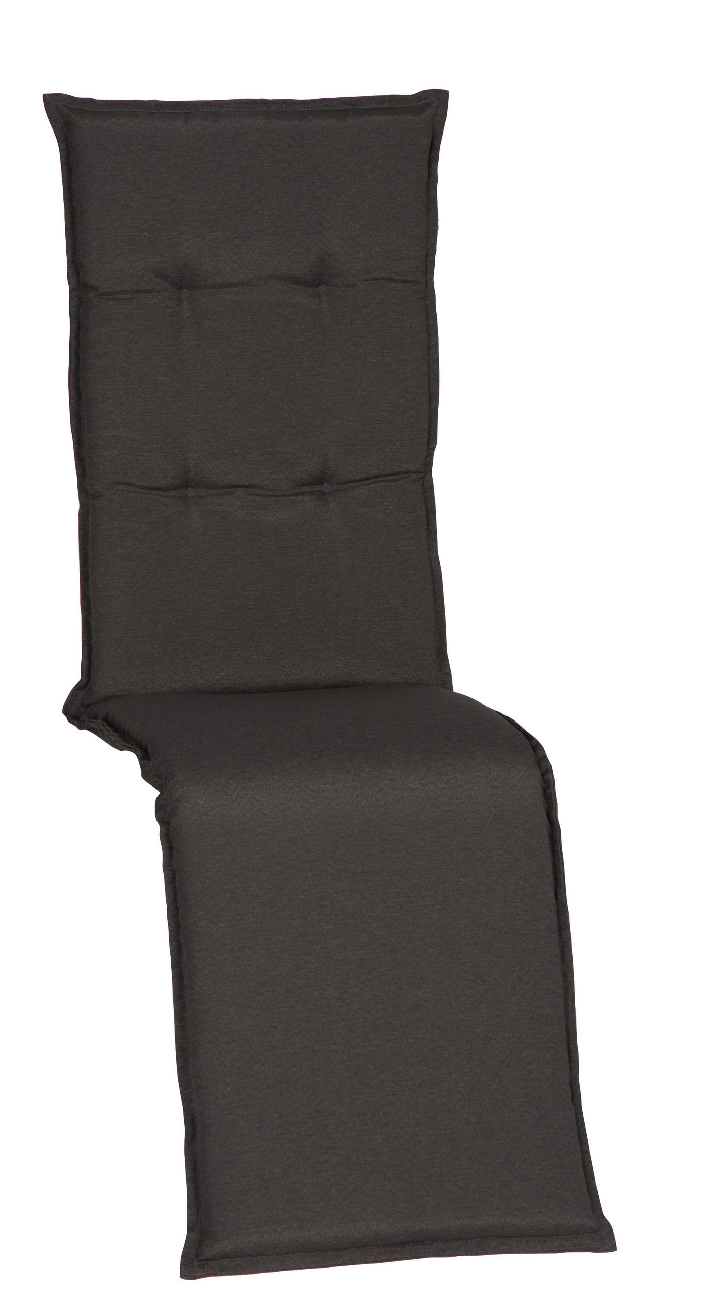 RELAXSESSELAUFLAGE in Dunkelgrau Uni  - Dunkelgrau, Basics, Textil (170/46/8cm) - Gardenson