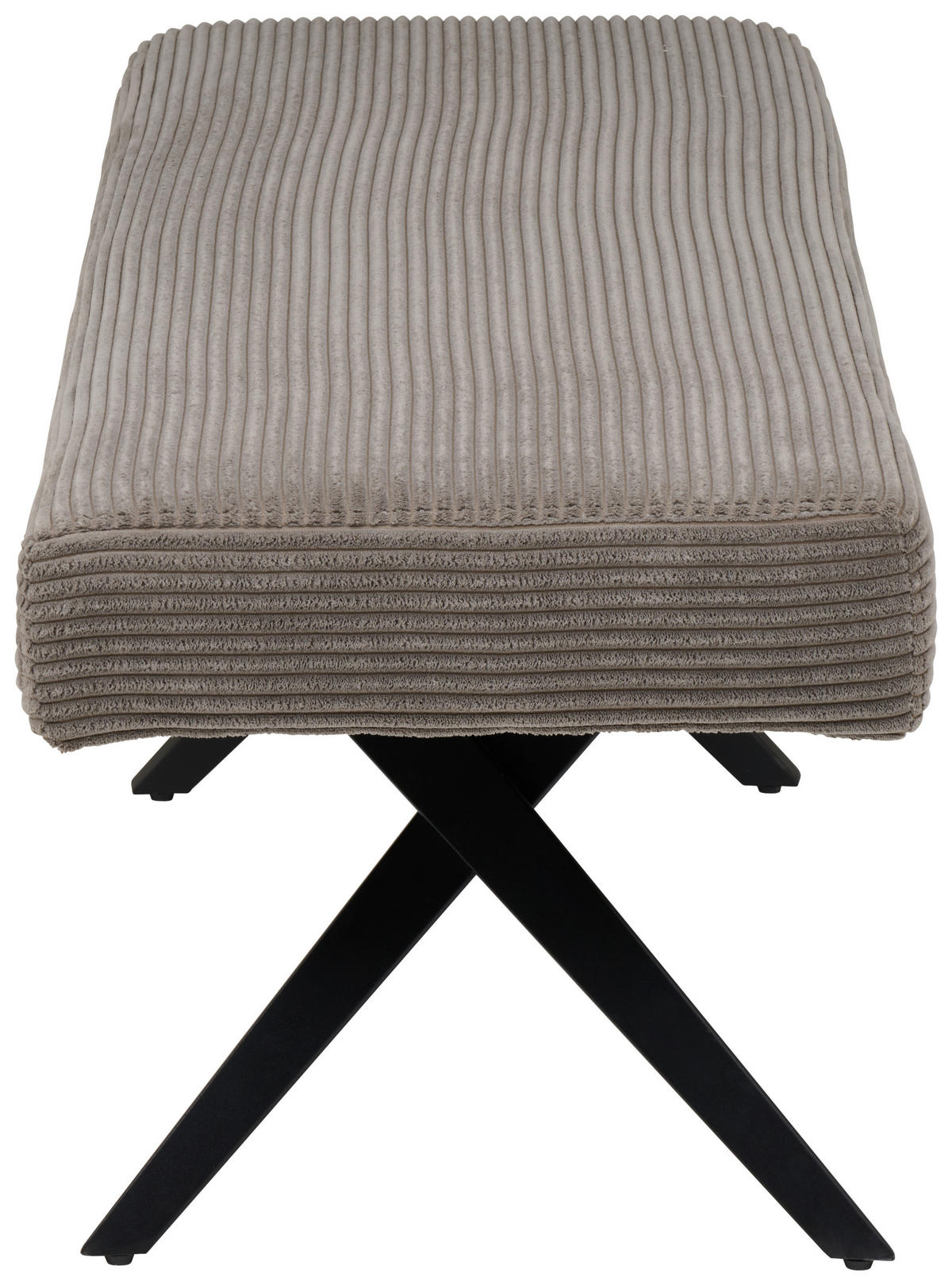 SITZBANK 140/49/47 cm Cord Dunkelgrau  - Dunkelgrau/Schwarz, KONVENTIONELL, Textil/Metall (140/49/47cm) - MID.YOU